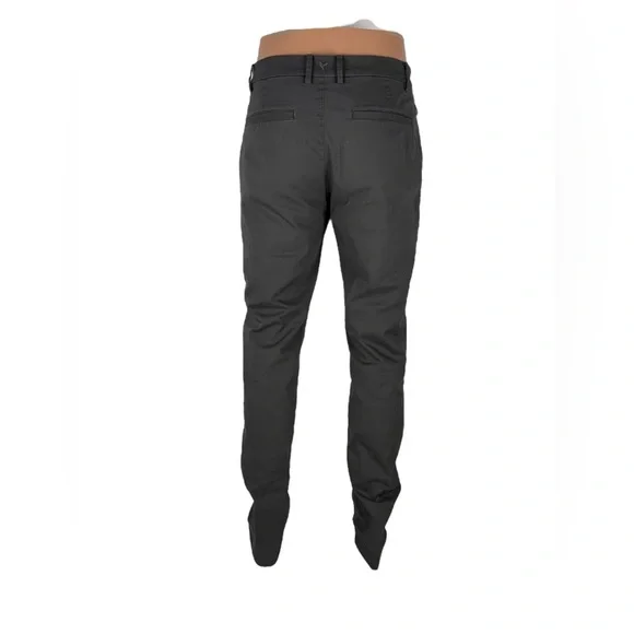 Birddogs Mens 34 x 34 Pants Gray Chino Lined Flat Front Stretch 34x32(actual)